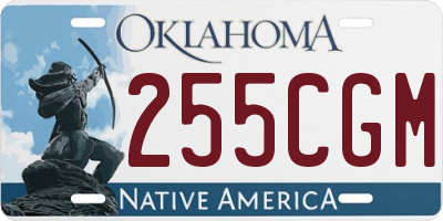 OK license plate 255CGM