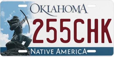 OK license plate 255CHK