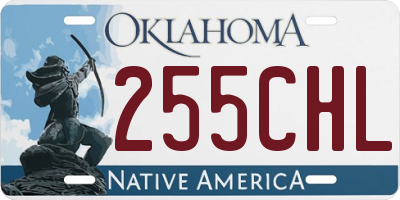OK license plate 255CHL