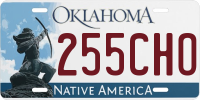 OK license plate 255CHO