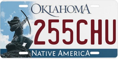 OK license plate 255CHU