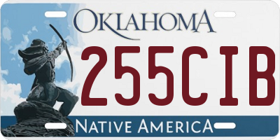 OK license plate 255CIB