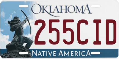OK license plate 255CID