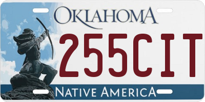 OK license plate 255CIT
