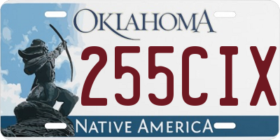OK license plate 255CIX
