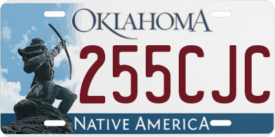 OK license plate 255CJC