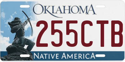 OK license plate 255CTB
