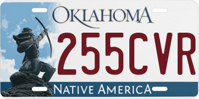 OK license plate 255CVR