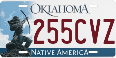OK license plate 255CVZ