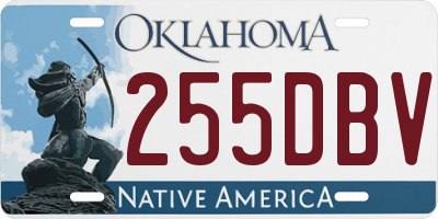 OK license plate 255DBV