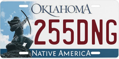 OK license plate 255DNG