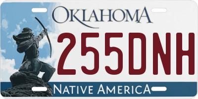 OK license plate 255DNH