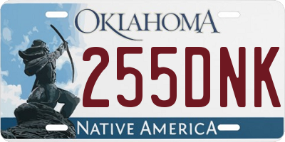OK license plate 255DNK