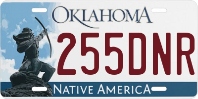 OK license plate 255DNR