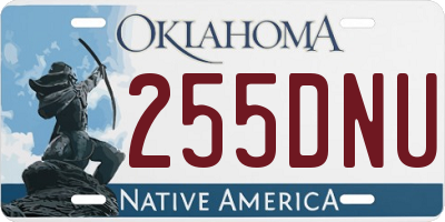 OK license plate 255DNU