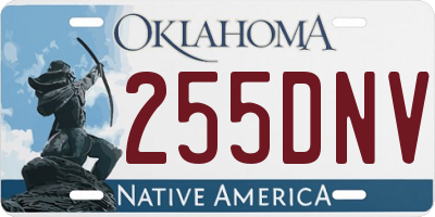 OK license plate 255DNV