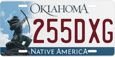 OK license plate 255DXG