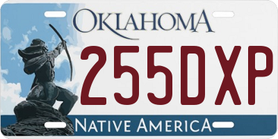 OK license plate 255DXP