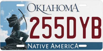 OK license plate 255DYB