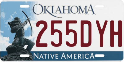 OK license plate 255DYH