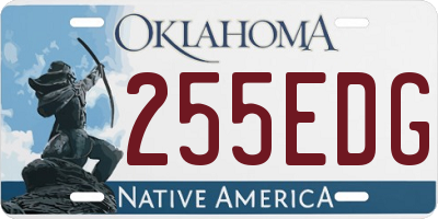 OK license plate 255EDG