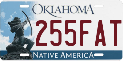 OK license plate 255FAT