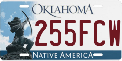 OK license plate 255FCW