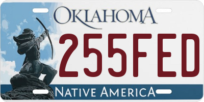 OK license plate 255FED