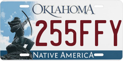 OK license plate 255FFY