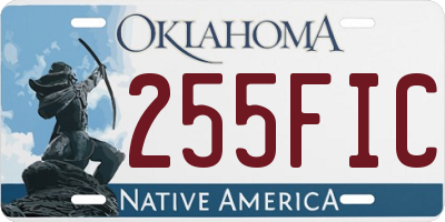 OK license plate 255FIC