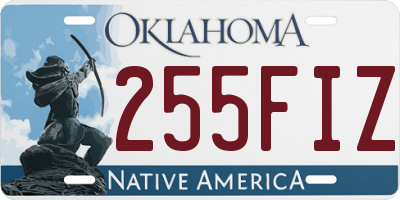 OK license plate 255FIZ
