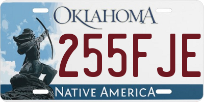 OK license plate 255FJE