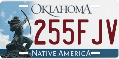 OK license plate 255FJV