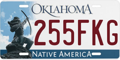 OK license plate 255FKG