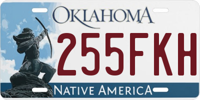 OK license plate 255FKH