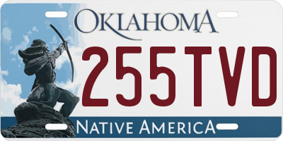 OK license plate 255TVD