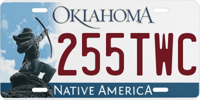 OK license plate 255TWC