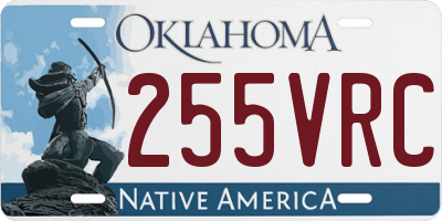 OK license plate 255VRC