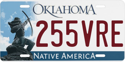 OK license plate 255VRE