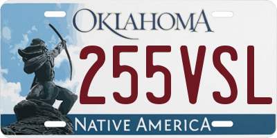 OK license plate 255VSL