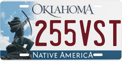 OK license plate 255VST
