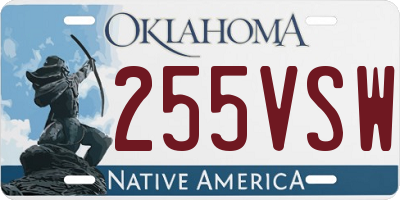 OK license plate 255VSW