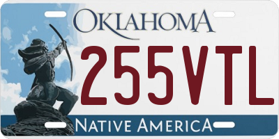 OK license plate 255VTL