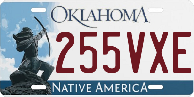 OK license plate 255VXE