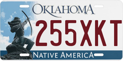 OK license plate 255XKT