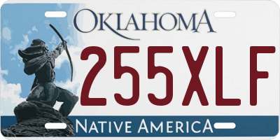 OK license plate 255XLF