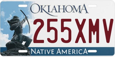 OK license plate 255XMV