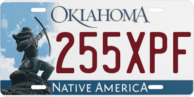 OK license plate 255XPF