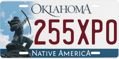 OK license plate 255XPO