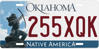 OK license plate 255XQK